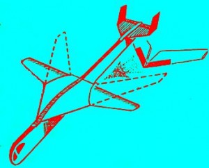 У деяких літаків крило здатне повертатися щодо фюзеляжу в горизонтальній площині